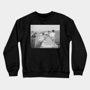 Deep Sea Fishing, 1894. Vintage Photo Crewneck Sweatshirt